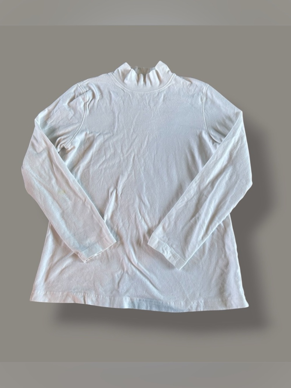 [Croft & Barrow] White Mockneck Long Sleeve Top